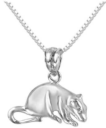 Rat Sterling Silver Charm